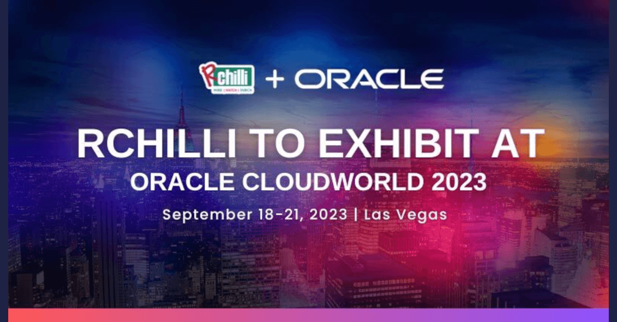 banner image for: RChilli expondrá en Oracle CloudWorld 2023 en Las Vegas.